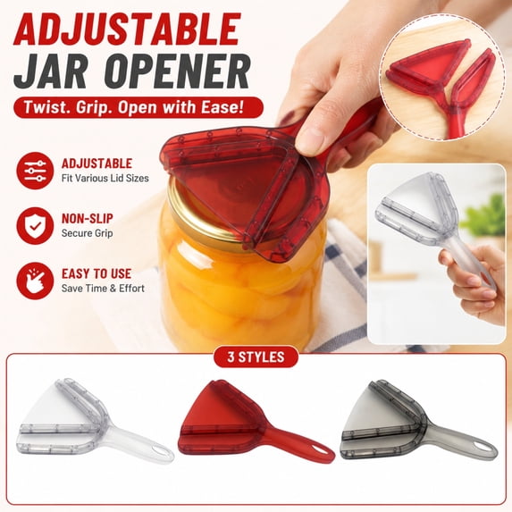Adjustable Jar Opener for Weak Hands, Telescopic Non Slip Plastic ...