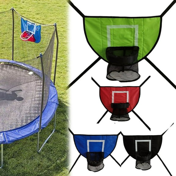 Adjustable Jump Bed Basketball Hoop For Kids And Adults Indoor And Outdoor Game Black Fangkenuo