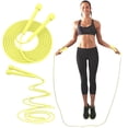 thumbnail image 1 of Adjustable Jump Rope 110.2 in, PVC Fitness Skipping Rope with Non Slip Handles for Cardio Yellow, 1 of 5
