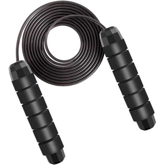 Adjustable Jump Rope for Fitness  Tangle-Free Speed Rope with Comfortable Foam Handles Detachable Metal Bar for Cardio, Weight Loss, Training & Home Workouts