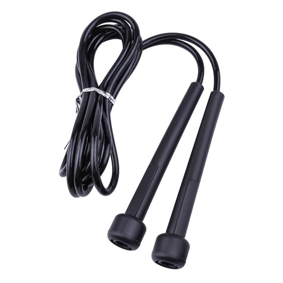 Adjustable Jump Rope For Cardio Fitness With High Speed Skipping And Tangle Free Design, Suitable For Adults And Kids - Black