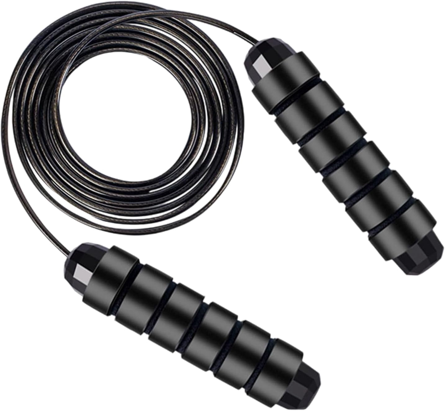 Adjustable Jump Ropes for Fitness, Tangle-Free Jumping Rope, Swivel Speed Skipping Rope with Comfortable Foam Handles, Steel Workout Jump Ropes for Women Men Home Gym Exercise & Slim Body