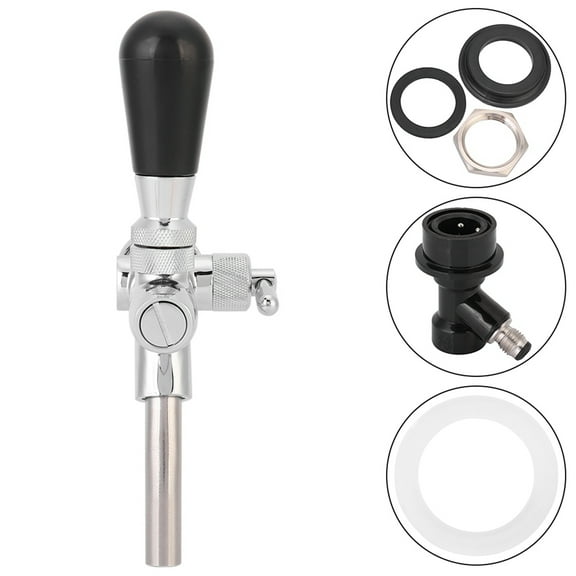 Adjustable Keg Faucet with Liquid Disconnect Ball Lock Beer Tap for Homebrewing Sarapandan