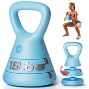 Adjustable Kettlebell, 5lb 9lb 15lb Kettlebell Weights Set, Ergonomic Design & Wide-Handle for Home Gym, Full-Body Workouts Strength Training and Weight Loss, Good for Men Women & Beginners Blue