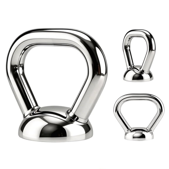 ARVIVO Adjustable Kettlebell Handle Set for Strength Training 10lb Home GYM Workout Sliver
