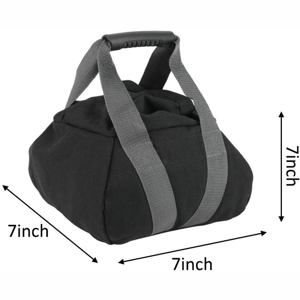 Adjustable Kettlebell Sandbag Weight - Heavy Duty Workout Sandbag for Home Gym, Fitness & Strength Training - Soft Sand Bag Dumbbell Alternative for Yoga,Bodybuilding Functional Training (7x7x7 Inch)