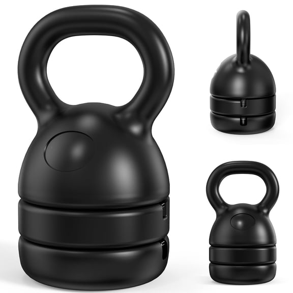 Adjustable Kettlebell Weights Set Cast Iron Exercise Fitness Kettle Ball Grip 5, 8, 9,12lb Free Weight Men Women Kettlebells for Home Gym Workout Ballistic, Core,Strength Training