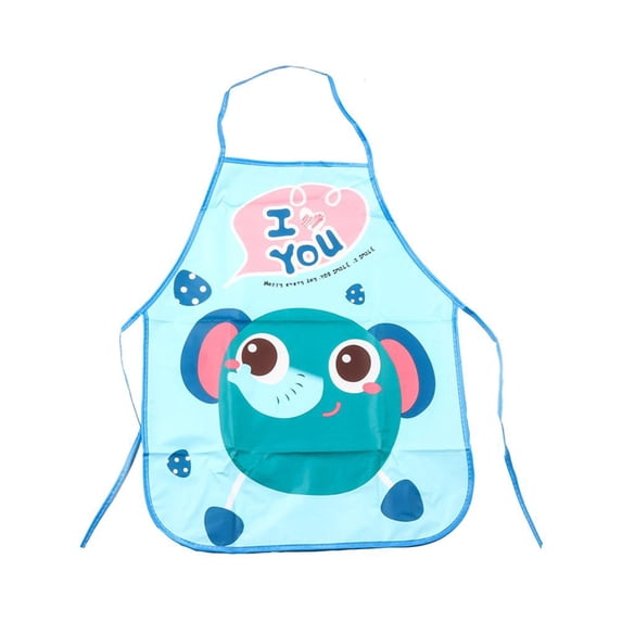 Adjustable Kids Art Apron with Pocket, Waterproof 19.7x15.4 in Design, Wipes Clean Easily, Ideal for Young Artists and Independent Eaters