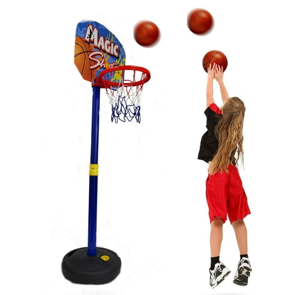 Adjustable Kids' Basketball Hoop - Indoor/Outdoor Mini Basketball Set for Toddlers, Kids, and Teens - Durable and Safe with Water/Sand Stabilized Base