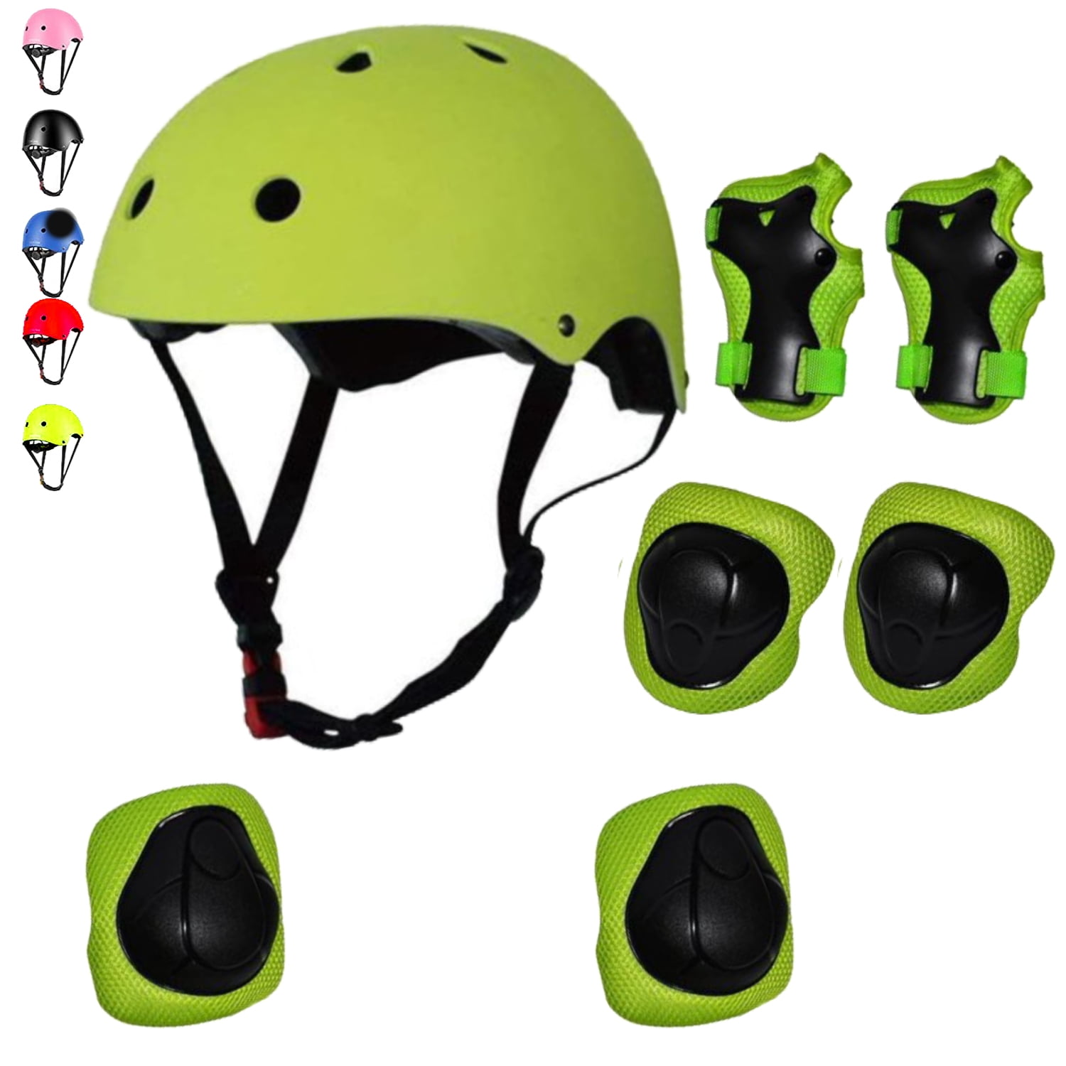 Helmet Pad Set Bike Skate Scooter Helmet and Knee Pads Elbow Pads