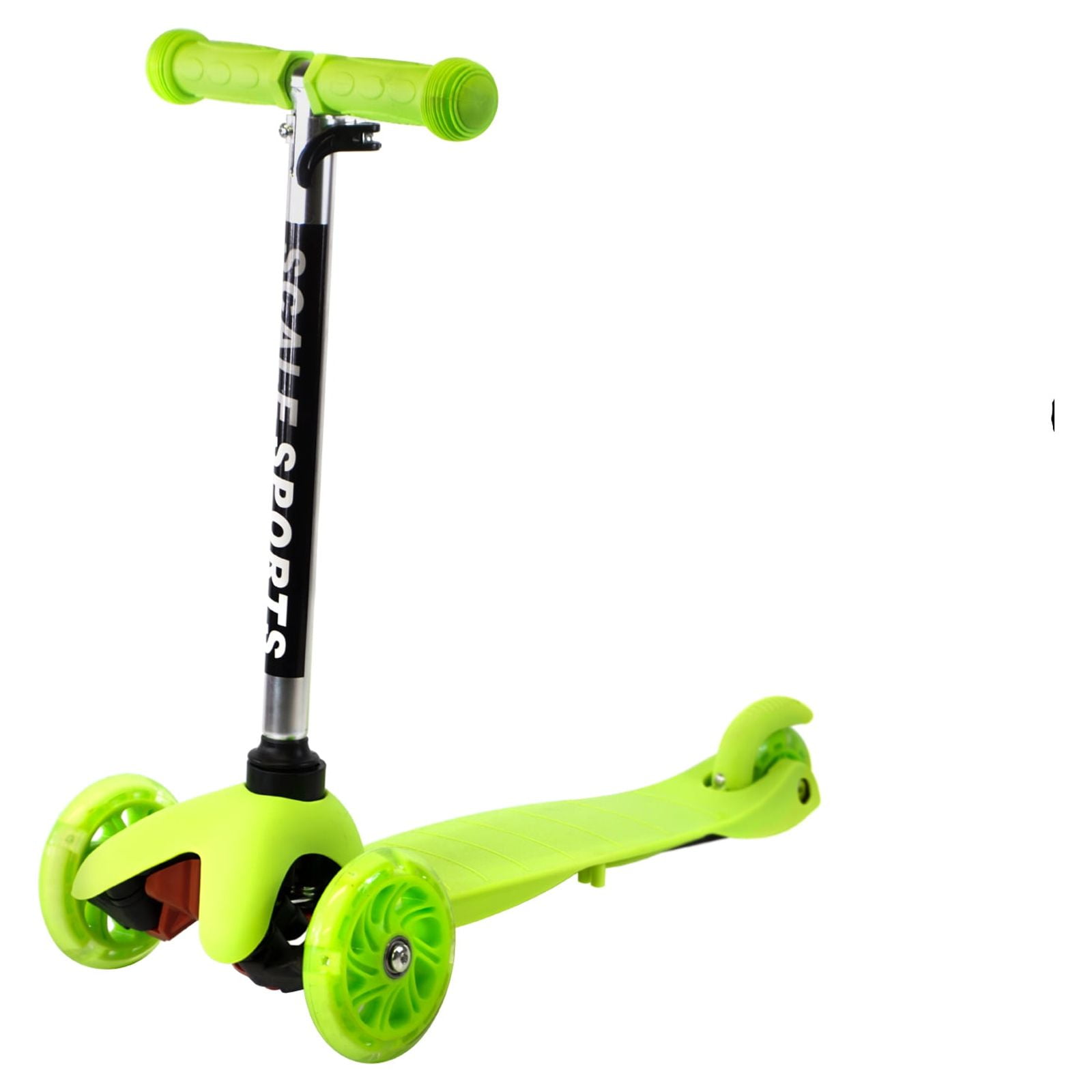 Adjustable Kids Push Kick Scooter with Light Up Wheels Green - Walmart.com