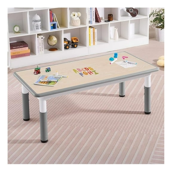 Adjustable Kids Table, Arts and Child Table with Graffiti Desktop, 7 Level Height Adjustable Children Table for Ages 3-8, Easy to Wipe Toddler Desk for Classrooms/Daycares/Homes