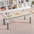 thumbnail image 1 of Toddler Table, 7 Level Height Adjustable Kids Play Furniture for Ages 3-8, Rectangular Plastic, 23.6" W x47.2 L, Multi-Activity Desk with Graffiti Desktop for Home & Daycare, 1 of 7