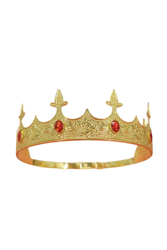 Adjustable King Crowns Headband for Men with Elegant Gemstones for Masquerades Balls and Theme Occasion Photoshoots