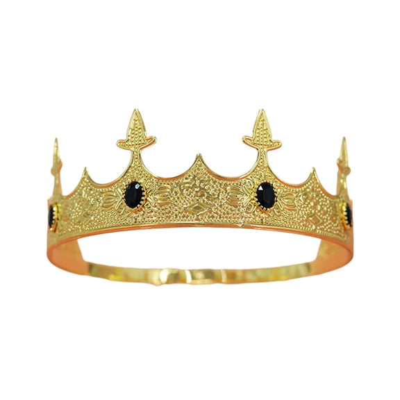 Adjustable King Crowns Headband for Men with Elegant Gemstones for Masquerades Balls and Theme Occasion Photoshoots