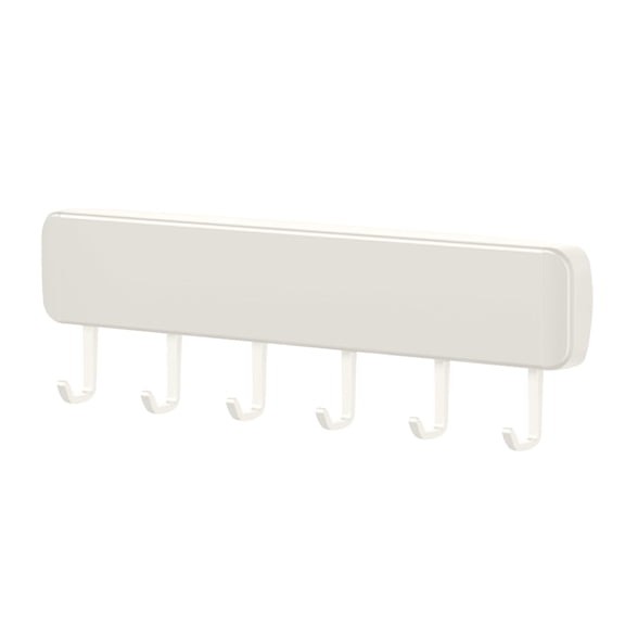 Adjustable Kitchen Hooks Wall Mounted No Drill Adhesive Hanging Rail Rack with Sliding Hooks for Utensils Spoons Mugs Towels Organization Removable Pot Holder Storage