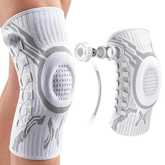 Adjustable Knee Brace with Dial System, Compression Knee Sleeve for Running & Sports