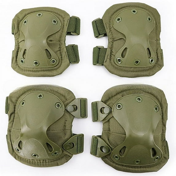 Adjustable Knee Guard EVA, Anti-Slip for Hunting, Hiking, Riding, Shooting Games - OD Green