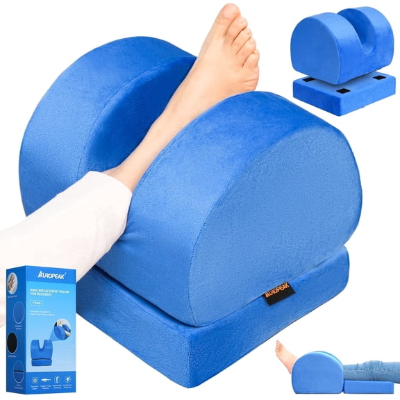 YOMFEY Adjustable Leg Elevation Pillow, U-Shaped Dual-Height Support for Knee, Hip & Ankle Post-Surgery Recovery