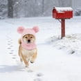 thumbnail image 1 of Adjustable Knit Dog Hat for Large Dogs, Winter Warm & Summer Sun Protection with Brim, Soft Pink Beanie for Medium Large Breed Pets All Season, 1 of 7
