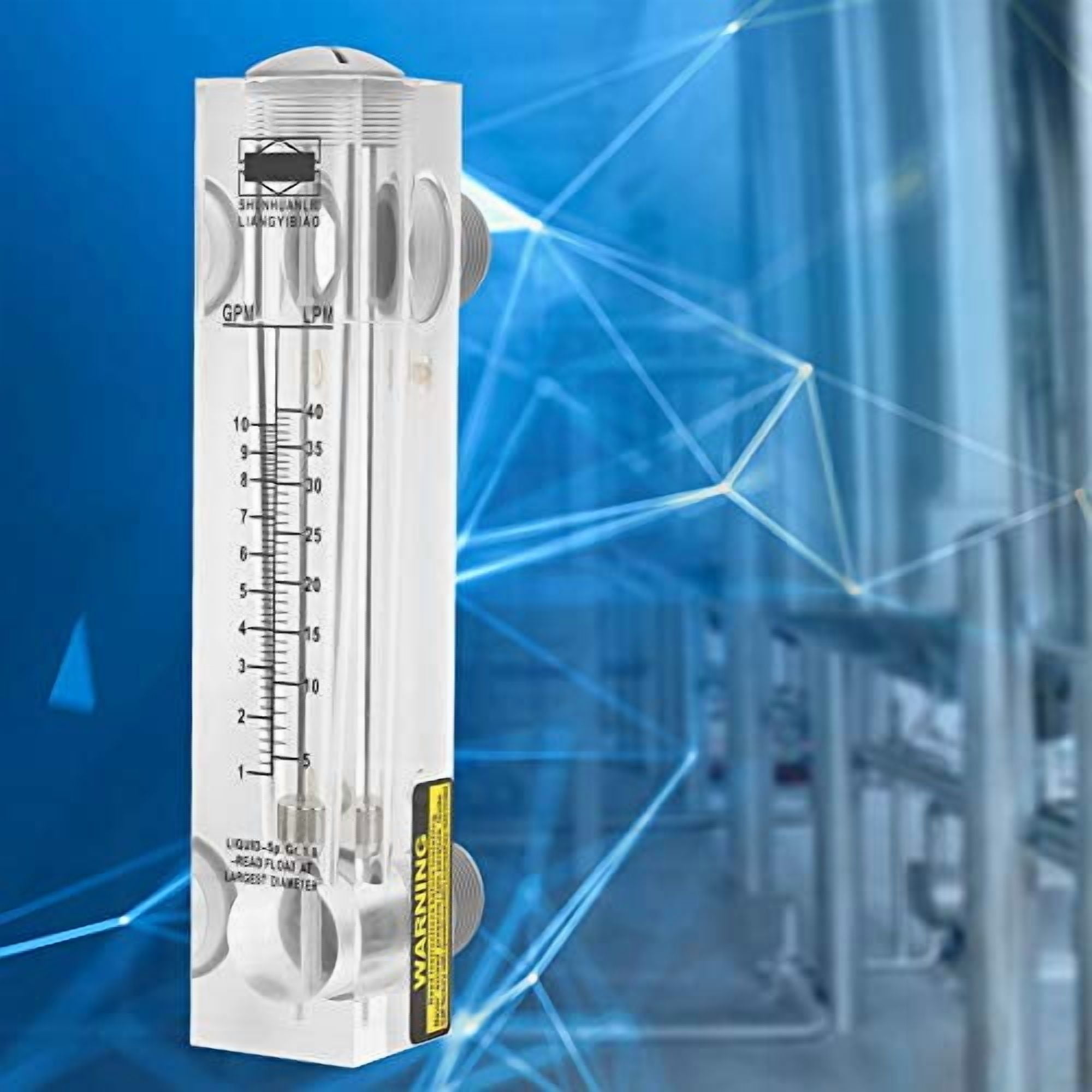 Adjustable Knob 1-10GPM Water Liquid Meter, LZM-25 0.6 MPa Acrylic ...