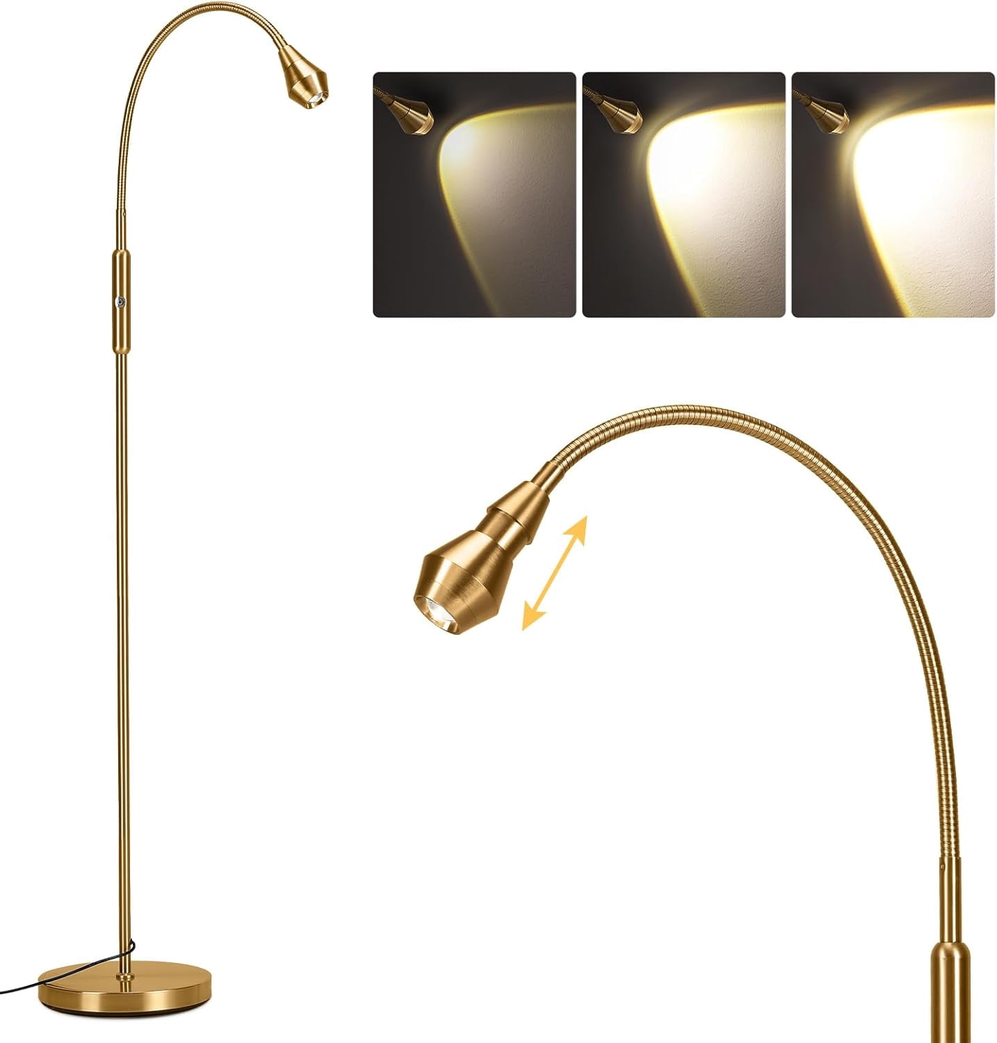 Adjustable LED Beam Floor Lamps for Living Room, Reading Lamp with ...