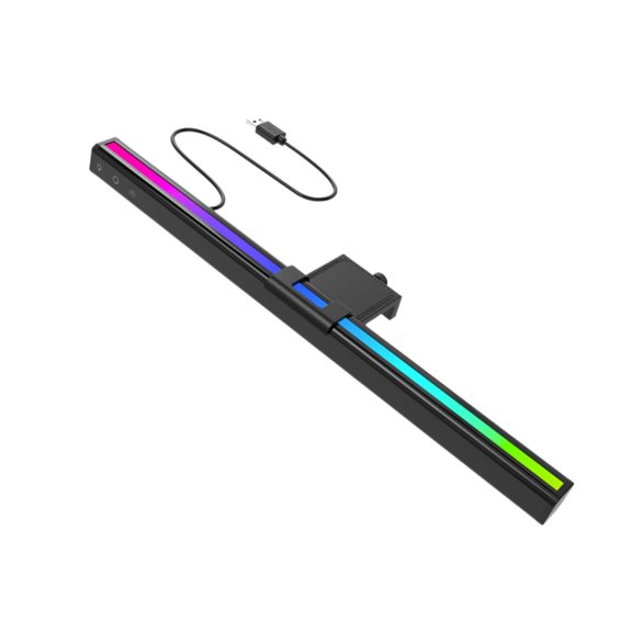 Adjustable LED Desk Light With Variable Backlight For Screen Attachment 36cm USB Powered Touch Panel Eye Caring Solution