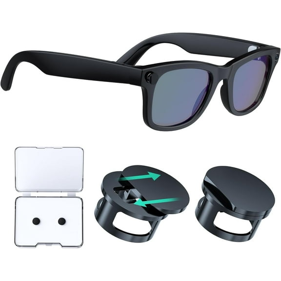 2Pcs Adjustable LED Light Blocking Covers Blackout Metal LED Cover for Glasses, Easy Block Light When Recording, Available at Day & Night