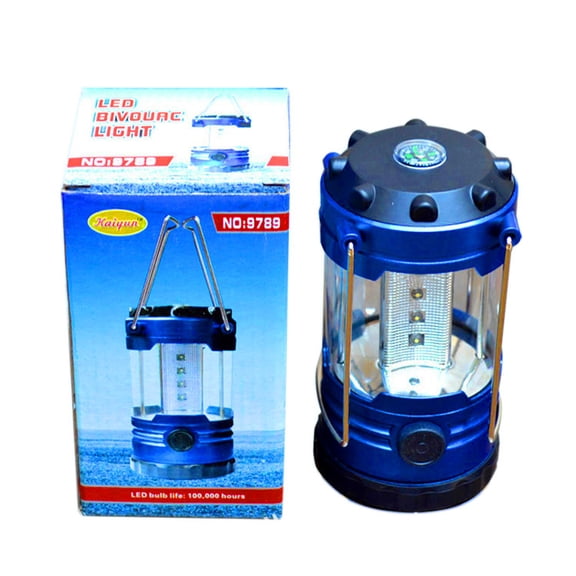 Adjustable LED Light Hiking Bivouac Camping Lantern Tent Lamp With Compass