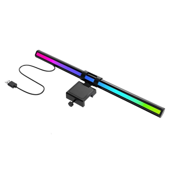 Adjustable LED Monitor Light 36cm USB Touch Control Color Changing Backdrop Eye Care For Desk