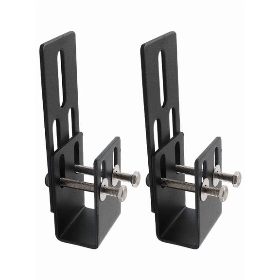 Adjustable LED Work Light Bar Mounting Bracket for Car Roof Racks Heavy-Duty Metal Braces & Brackets, 2-Pack, Black