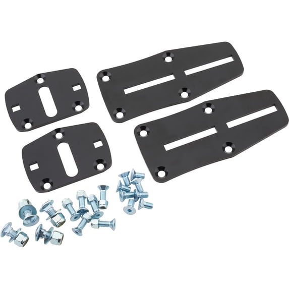 Adjustable LS Engine Motor Mount Adapter Kit, Black E-Coat