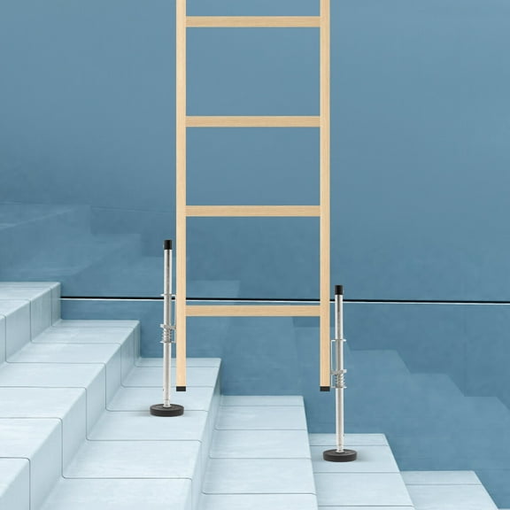 Adjustable Ladder Stabilizer, Ladder Leveler Pair with Engraved Anti-Slip Pattern, Adjustable Extension Ladder Leg Ground Leveler