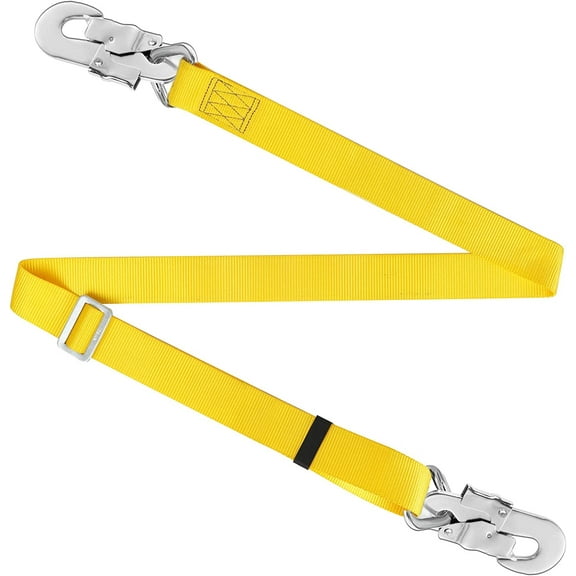 Adjustable Lanyard 4FT to 6FT, Fall Restraint Lineman Belt for Tree Climbing & Hunting, Safety Protective Belt Harness, Easy-Carry Tree Stand Lanyard for Climbing Gear