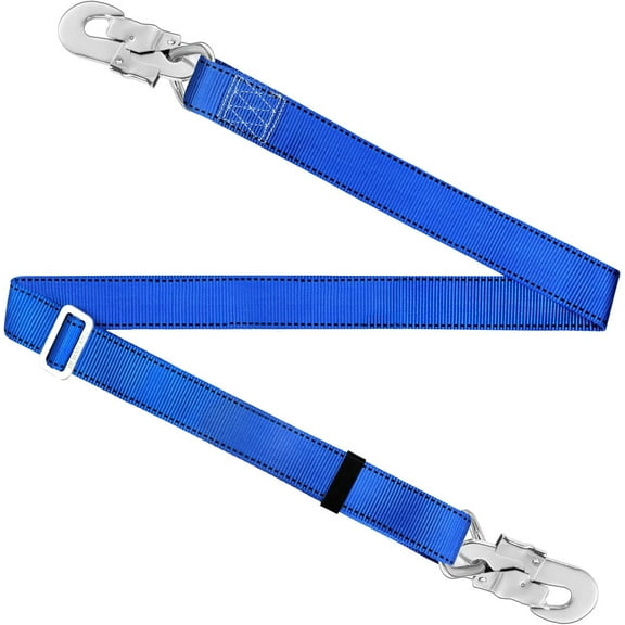 Adjustable Lanyard 4FT to 6FT, Fall Restraint Lineman Belt for Tree Climbing & Hunting, Safety Protective Belt Harness, Easy-Carry Tree Stand Lanyard for Climbing Gear