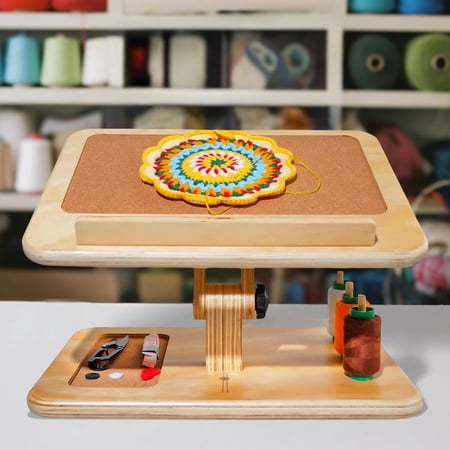 Adjustable Lap Desk for Sewing & Crafting - Portable Folding Table with Wood Storage for Sewing Machines & Accessories, Perfect for Cross Stitch, Reading, iPad Use & Craft Essentials