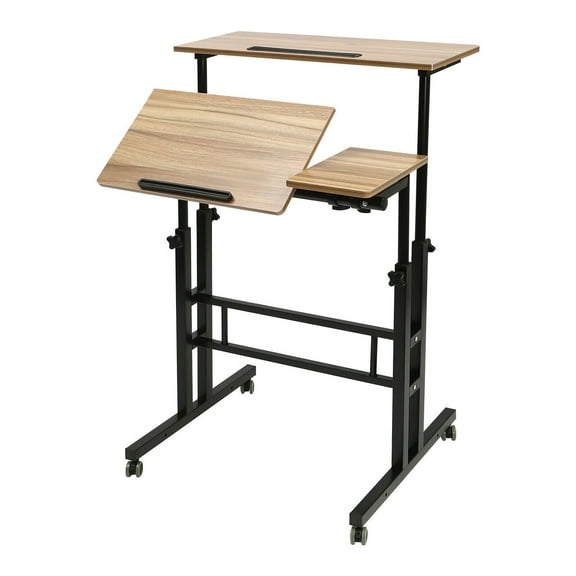 Adjustable Laptop Desk Rolling Laptop Desk Adjustable Height Computer Table Stand up Office Workstation