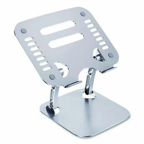 Adjustable Laptop Riser Stand, 10.62" x 9" x 1.5" to 5", Silver | Bundle of 2