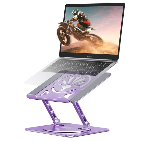 Adjustable Laptop Stand for Desk-360 Rotating Foldable Laptop Holder Ergonomic Laptop Riser for MacBook Pro/Air Dell HP Lenovo Notebook up to 16",Purple