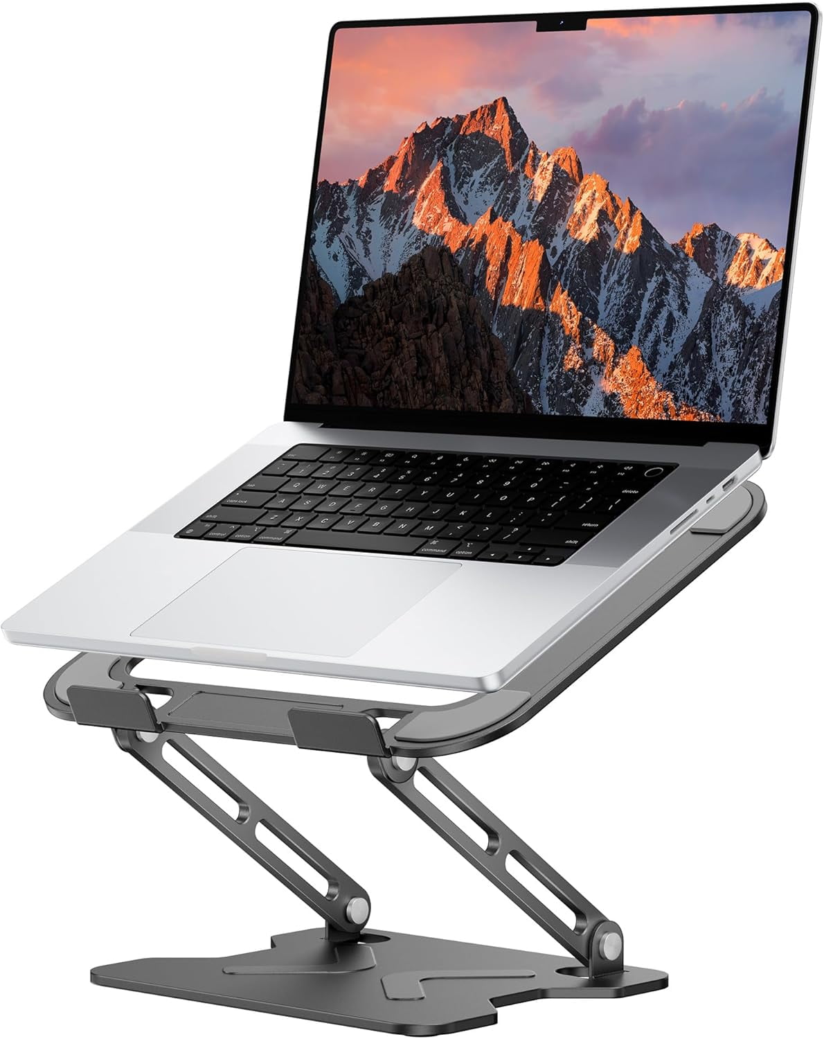 Adjustable Laptop Stand for Desk, Metal Foldable Laptop Riser, Portable ...