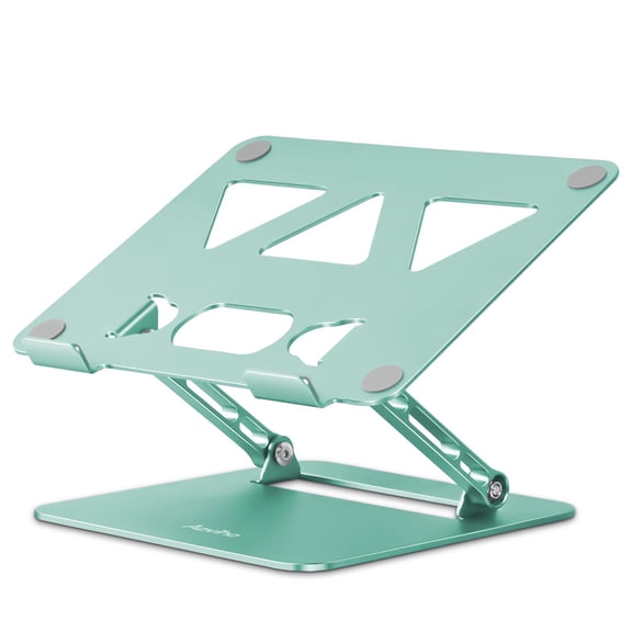 Adjustable Laptop Stand for Desk,Portable Laptop Stand Holder and Riser,Foldable Aluminum Notebook Computer Stands for MacBook Air Pro HP Lenovo Dell Samsung, 10-15.6 inch (Fresh Green)