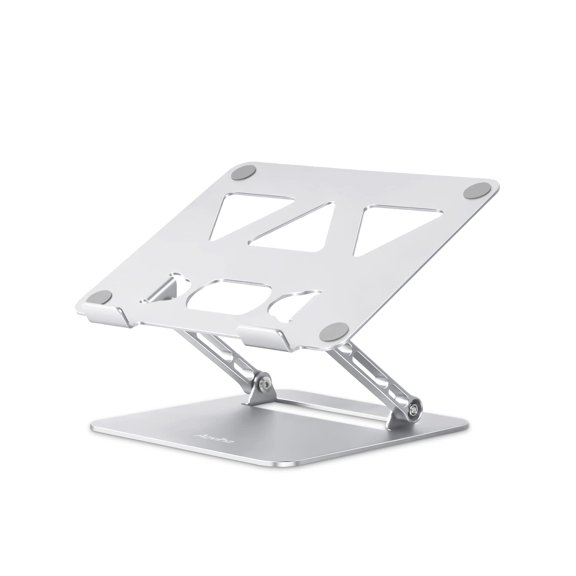 Adjustable Laptop Stand for Desk,Portable Laptop Stand Holder and Riser,Foldable Aluminum Notebook Computer Stands for MacBook Air Pro HP Lenovo Dell Samsung Chromebook, 10-15.6 inch, Silver