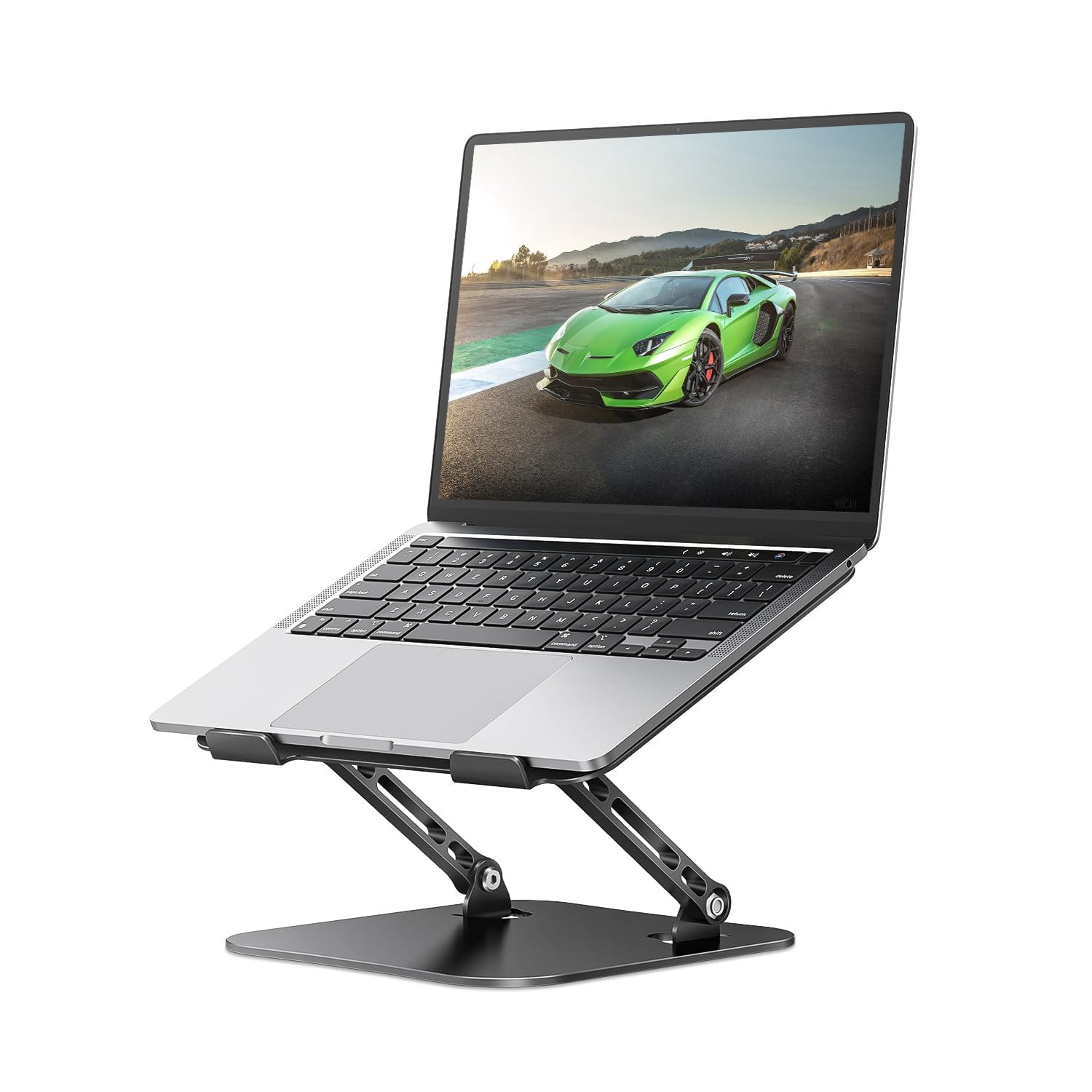 Adjustable Laptop Stand For Desk  Aluminum Portable Lightweight 500g Foldable Computer Notebook Holder 11-16" Macbook Air Pro Xps Black