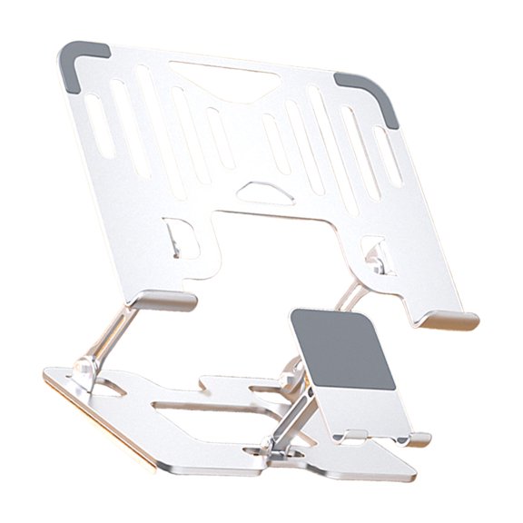 Adjustable Laptop Stand Phone Holder Foldable Carbon Steel Desktop Risers For 10-17.3Inch Device Ergonomic Cooling Design