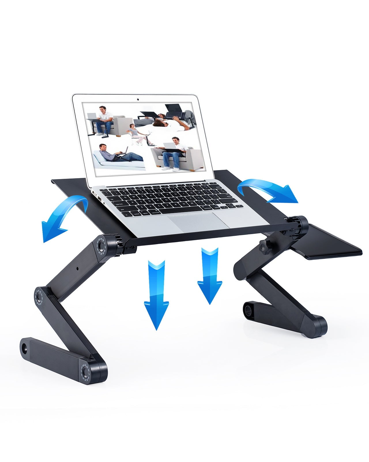 Adjustable Laptop Stand, RAINBEAN Laptop Desk with 2 CPU Cooling USB