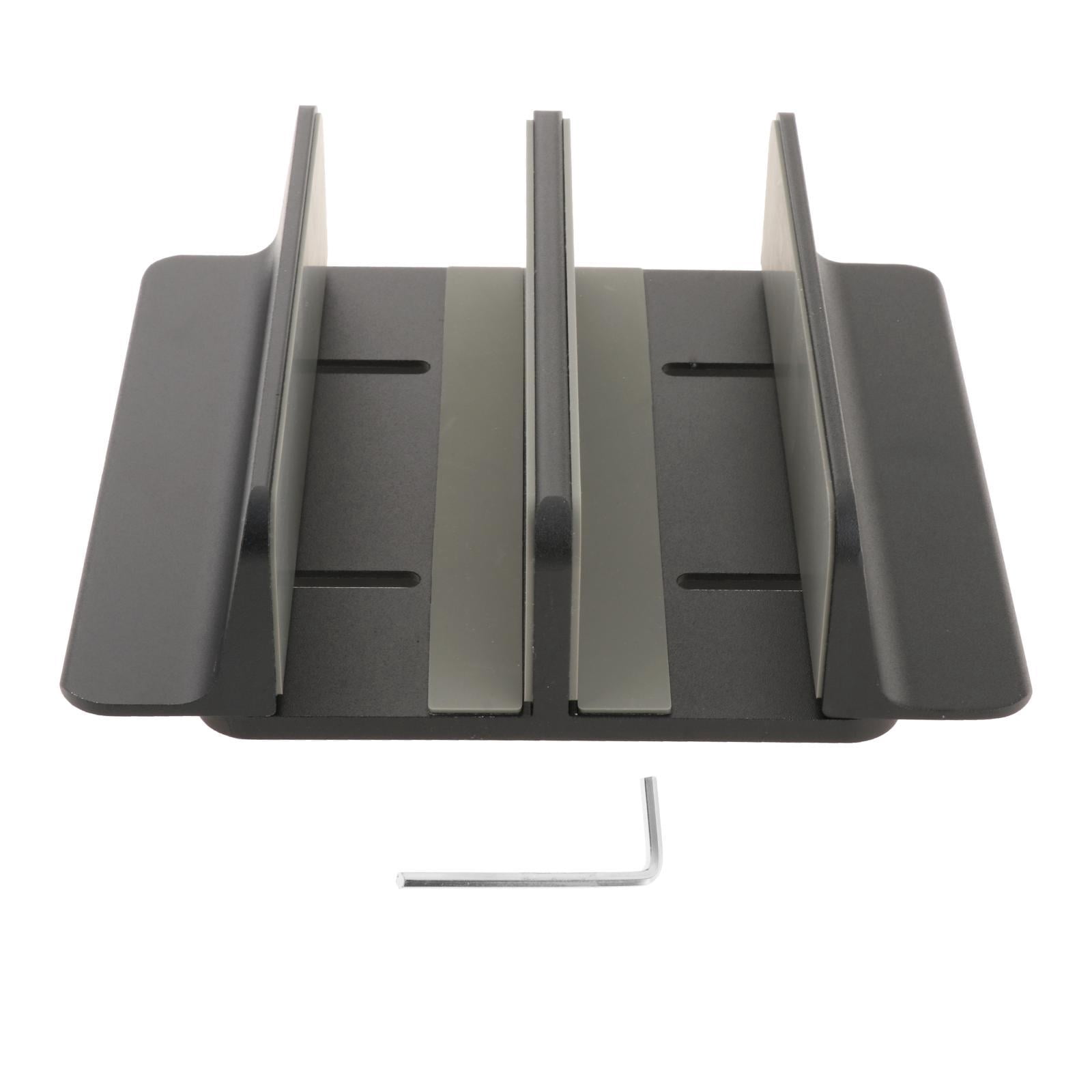 Adjustable Laptop Stand Slots for Notebook PC Desk Holder scratch, Engineered for Stability - Black