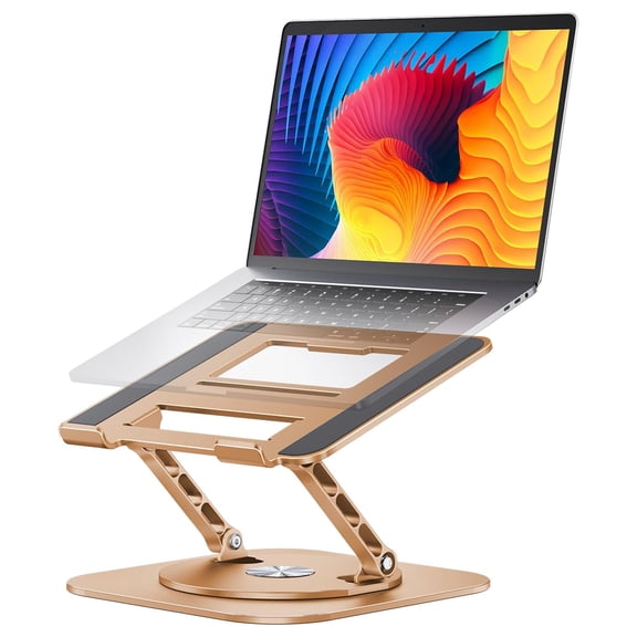 Adjustable Laptop Stand With 360 Rotating Base  Computer For Ergonimic Foldable Riser Desk Compatible Macbook Pro/air Notebook Up To 16 Inches
