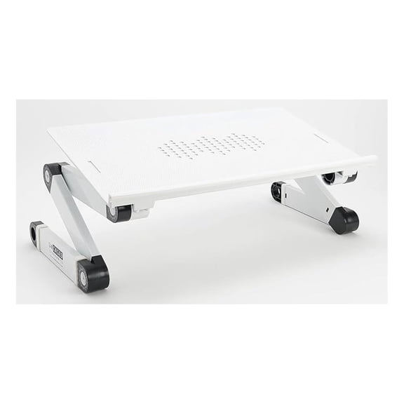 Adjustable Laptop Stand for Desk, Foldable Aluminum Cooling Computer Riser, White, XL