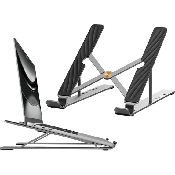 Adjustable Laptop Stand for Desk, Foldable Ergonomic Computer Riser ...