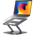 thumbnail image 1 of Adjustable Laptop Stand with 360 Rotating Base, Computer Stand for Laptop Ergonimic Foldable Laptop ，16 Inches, Grey, 1 of 5